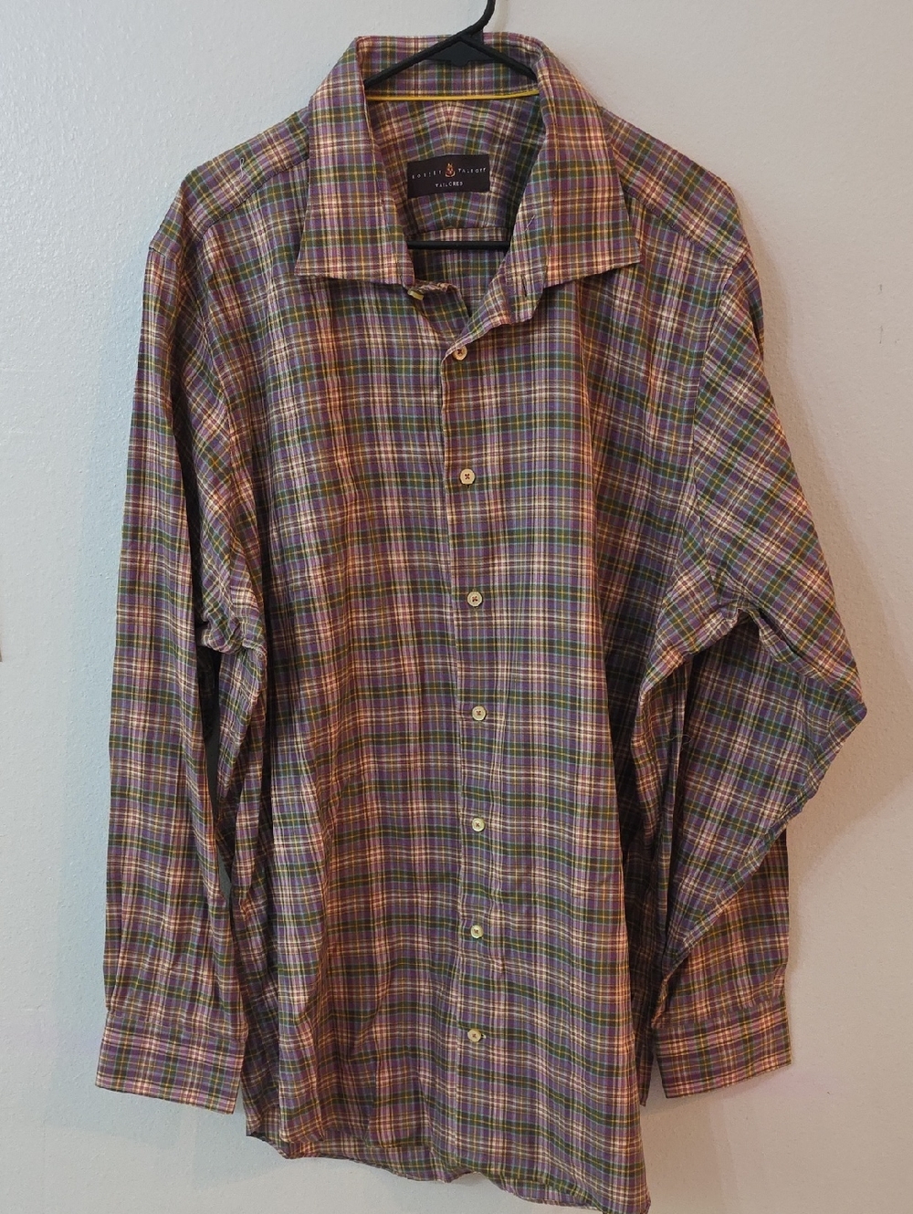 Robert Talbott XXL Plaid Shirt